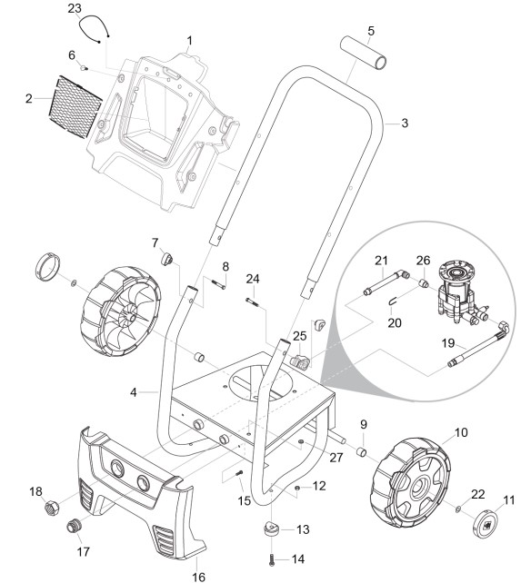 KARCHER F2600 fg DIY pressure washer replacement parts